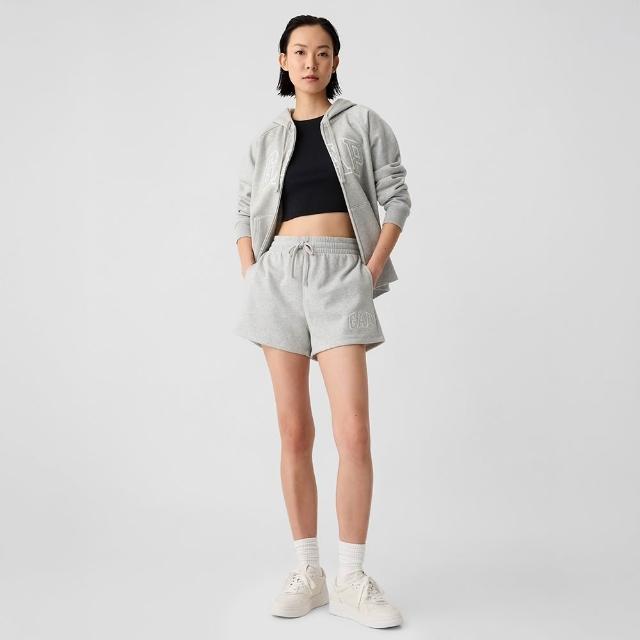 【GAP】女裝 夏季 LOGO/毛圈布寬鬆運動短褲-多款任選(870535&887729)