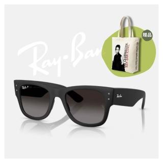 【RayBan 雷朋】粗版方形膠框偏光抗UV太陽眼鏡(RB4840S-601ST3 52mm)