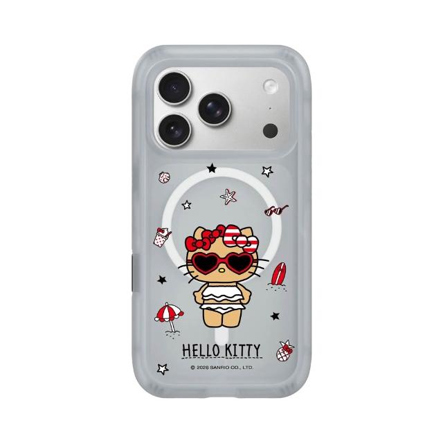 【RHINOSHIELD 犀牛盾】iPhone 18/17/16/15系列 AirX 氣墊磁吸防摔手機殼/愛心墨鏡(Hello Kitty)