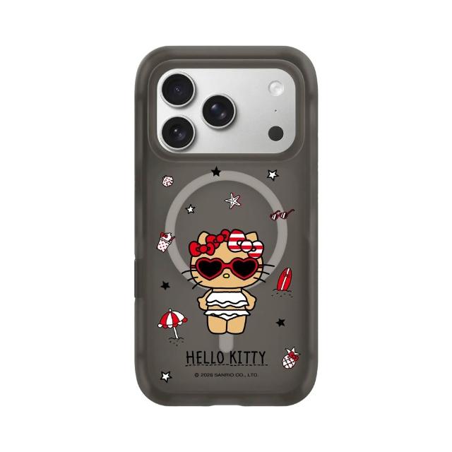 【RHINOSHIELD 犀牛盾】iPhone 18/17/16/15系列 AirX 氣墊磁吸防摔手機殼/愛心墨鏡(Hello Kitty)