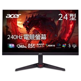 【Acer 宏碁】VG240Y W3 24型 IPS FHD 16:9 240Hz電競螢幕(0.5ms/喇叭/FreeSync/HDR10)