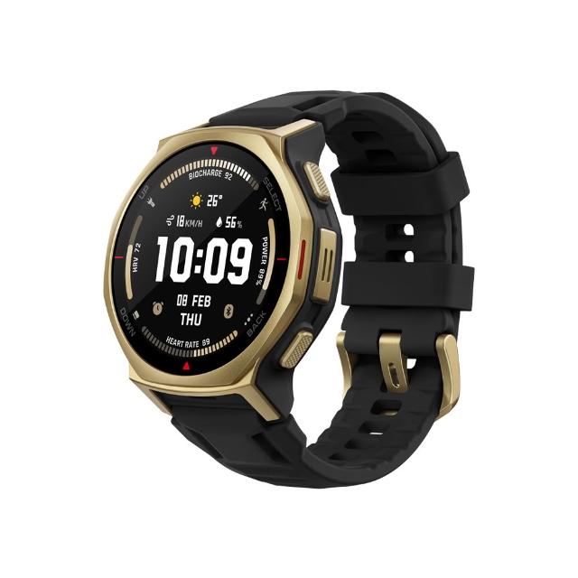 【Amazfit 華米】T-Rex 3 PRO五級鈦合金智慧手錶-鎏金黑(雙色LED手電筒/藍寶石鏡面/身體電量/3000 nits亮度