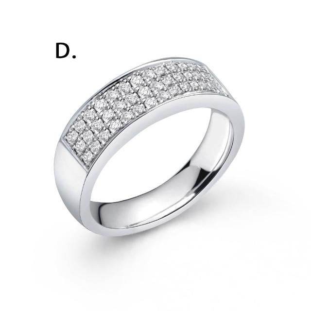 【IS DIAMOND】77樂購優惠! 50分 極美D色 滿鑽鑽石戒指 任選 線戒(培育鑽石)
