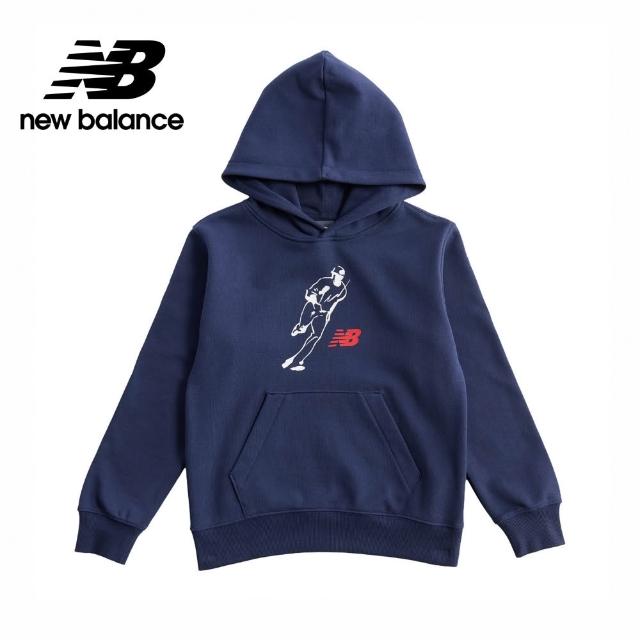 【NEW BALANCE】NB 童裝 大谷翔平x帽T_黑/藍_YT61F9RXBK_YT61F9RXTNV_男童/女童