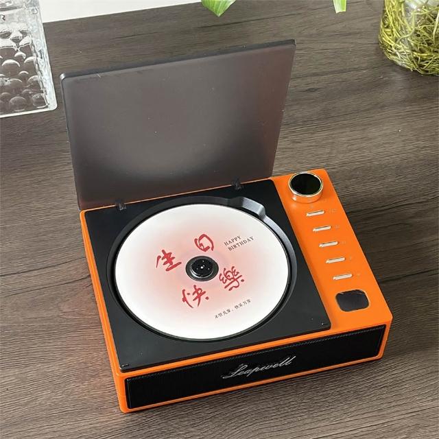 YIZ藝匠 復古CD播放機 藍牙CD機 便攜播放器（旋鈕控製 LED數顯 送試機碟+禮袋裝）