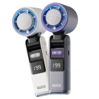 【Kolin 歌林】199段製冷高速折疊隨身風扇手持風扇KF-HC210U(高級麻編繩+手電筒設計)