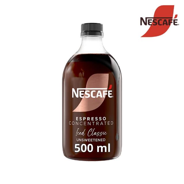 【NESCAFE 雀巢咖啡】KOL JURI賣場 Nescafe 義式濃縮咖啡液500ml (無糖黑、焦糖)
