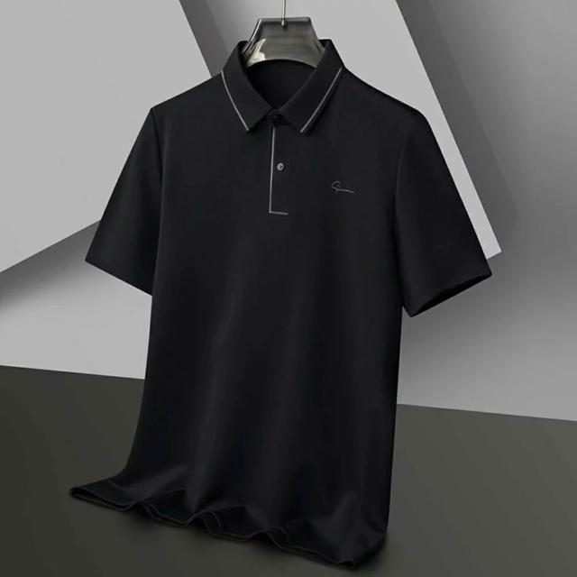 【巴黎精品】現貨限搶 POLO衫男短袖上衣內含真絲高彈力男裝短袖T恤(高爾夫球衫排汗男襯衫3款a1ff52)