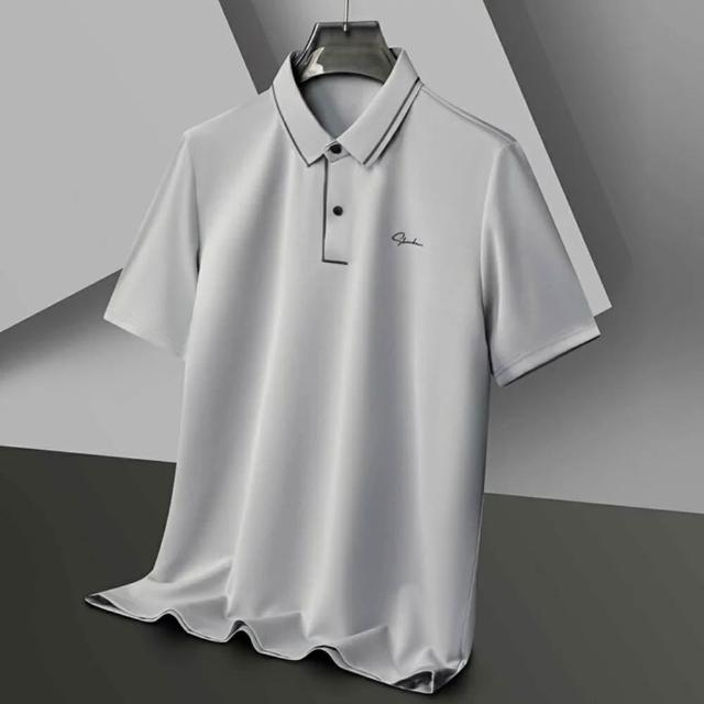 【巴黎精品】現貨限搶 POLO衫男短袖上衣內含真絲高彈力男裝短袖T恤(高爾夫球衫排汗男襯衫3款a1ff52)