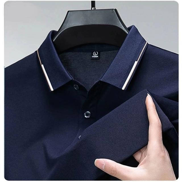 【巴黎精品】現貨限搶 POLO衫男短袖上衣內含真絲高彈力男裝短袖T恤(高爾夫球衫排汗男襯衫3款a1ff52)