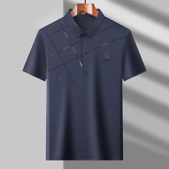 【巴黎精品】現貨限搶 POLO衫男短袖上衣內含真絲高彈力男裝短袖T恤(高爾夫球衫排汗男襯衫3款a1ff52)