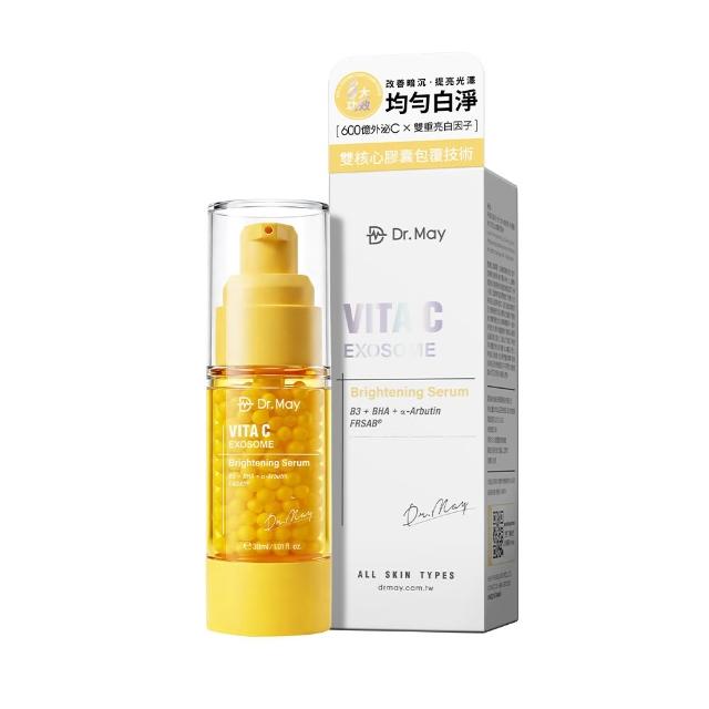 【Dr. May 美博士】外泌C美白精華30ml+紅膠原煥膚新生精華30ml / PDRN積雪草保濕精華30ml_任選1入