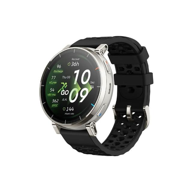 【Amazfit 華米】Active 3 Premium 45mm智慧跑錶(乳酸閾值/跑步功率/觸地時間/內建訓練課程)