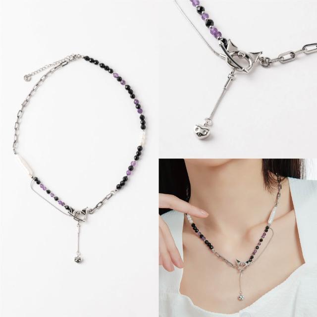 【SPANCONNY 飾品控】三麗鷗聯名 (酷洛米&美樂蒂) 水晶手鍊/水晶項鍊/水晶耳環/水晶戒指 共11款