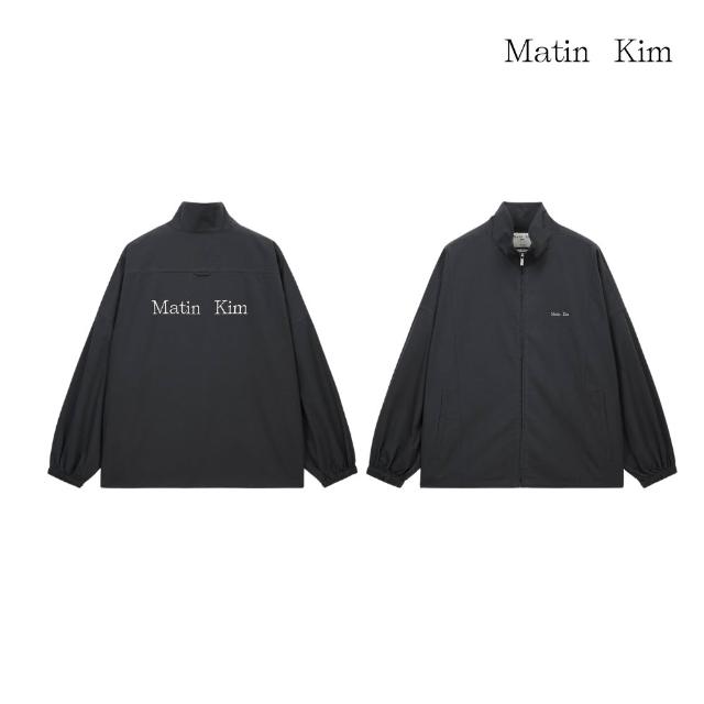 【MATIN KIM】官方旗艦 中性款高領經典LOGO風衣外套(多款任選)