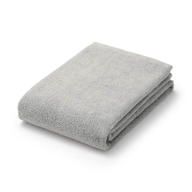 【MUJI 無印良品】棉圈絨雙線織小浴巾/可吊掛(灰色/柔白/粉米/綠色/墨灰)