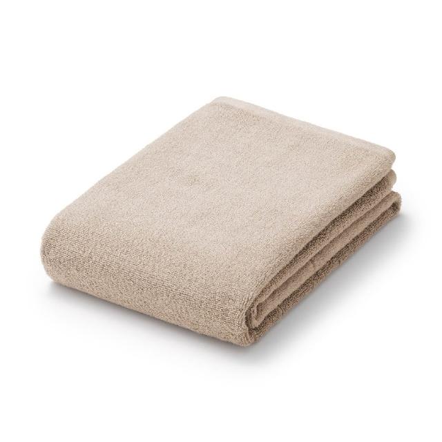 【MUJI 無印良品】棉圈絨雙線織小浴巾/可吊掛(灰色/柔白/粉米/綠色/墨灰)