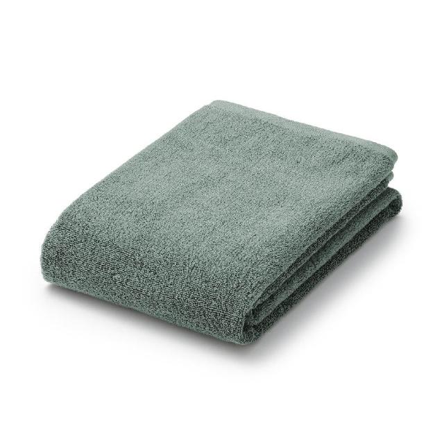 【MUJI 無印良品】棉圈絨雙線織小浴巾/可吊掛(灰色/柔白/粉米/綠色/墨灰)
