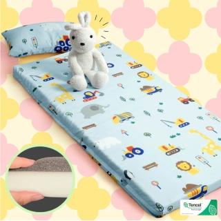 【Embrace 英柏絲】兒童純天絲記憶床墊 60x120cm 嬰兒床墊 幼兒園午睡床墊 附枕頭 60支純天絲 雲朵 MIT