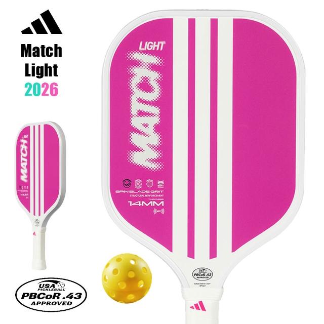 【adidas 愛迪達】匹克球拍 7.8oz 匹克拍 Match Light 2026