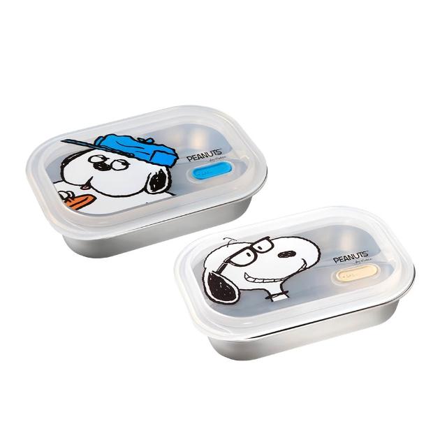 【BLACK HAMMER】SNOOPY 可微波分隔不鏽鋼小朋友便當盒/211便當盒/環保外帶餐盒兩入組-兩款任選