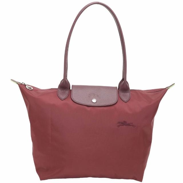 【LONGCHAMP】Le Pliage 大型 經典原創/刺繡 長提把尼龍摺疊肩背水餃包(多款)(法國品牌 巴黎精品)