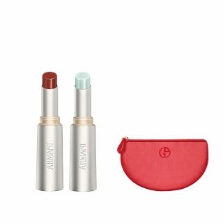 【ARMANI 亞曼尼】官方直營 訂製琉光潤唇膏雙入組(GA/新品上市/長效水潤/)