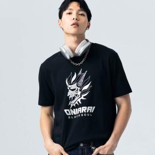 【BLUE WAY】男裝 女裝 網路獨家闇黑潮流銀LOGO 短袖 上衣-鬼洗
