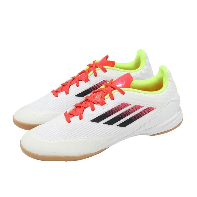 【adidas 愛迪達】足球鞋 F50 League IN 男鞋 白 紅 緩衝 室內球場 膠底 IE1228