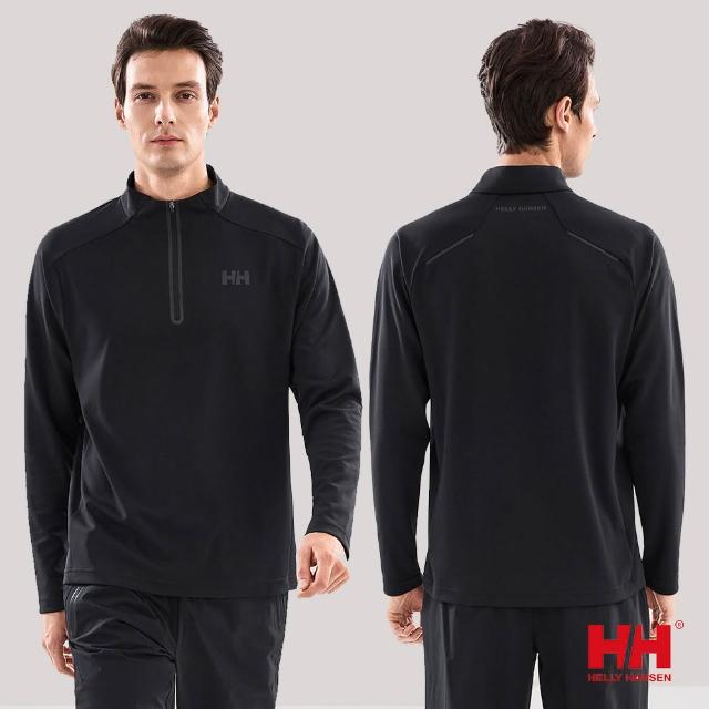 【Helly Hansen】男 H2Explorer 防曬 抗UV 長袖 拉鍊開襟 上衣 黑 卡其綠 白
