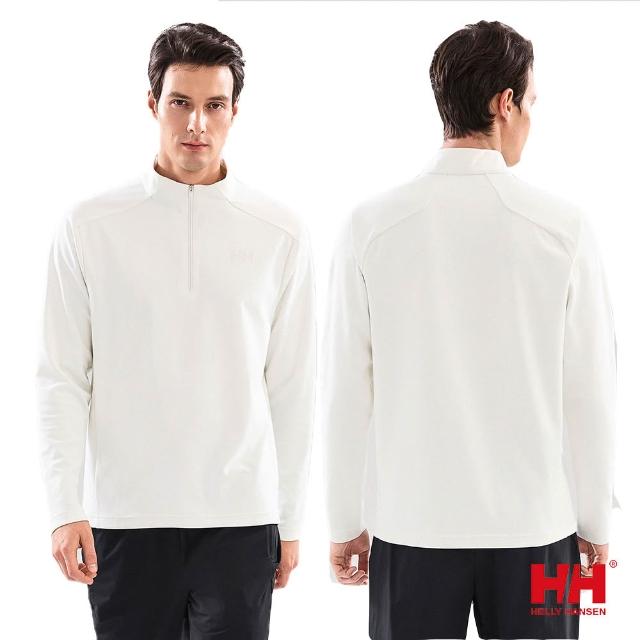 【Helly Hansen】男 H2Explorer 防曬 抗UV 長袖 拉鍊開襟 上衣 黑 卡其綠 白