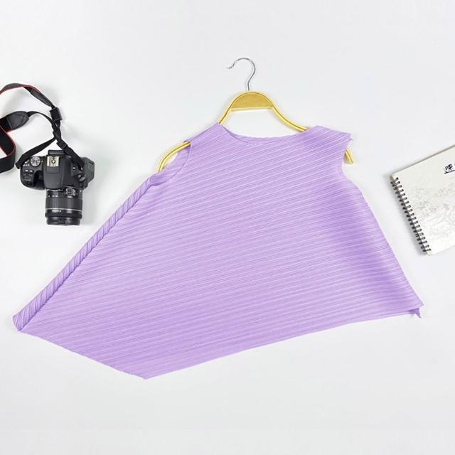 【巴黎精品】現貨+預購 三宅風皺褶衣服褶皺上衣摺衣彈力大尺碼(不規則圓領寬鬆女T恤24色b2a2)