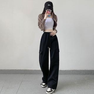 【Uicy】韓版高腰設計感工作褲 寬褲 褲子 女裝 P306