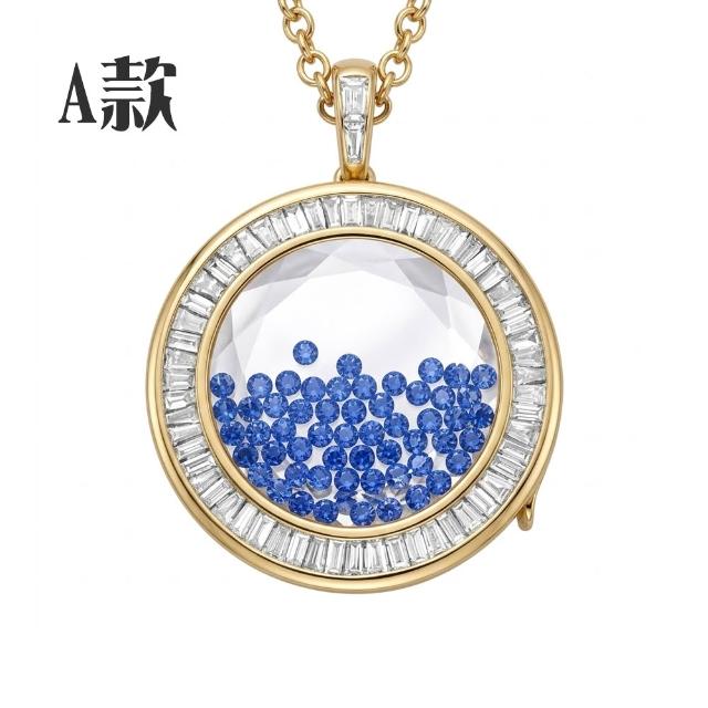 【Luster】38女王!天然寶石盒系列 藍寶石 長項鍊-任選(寶盒長項鍊珍藏心意)