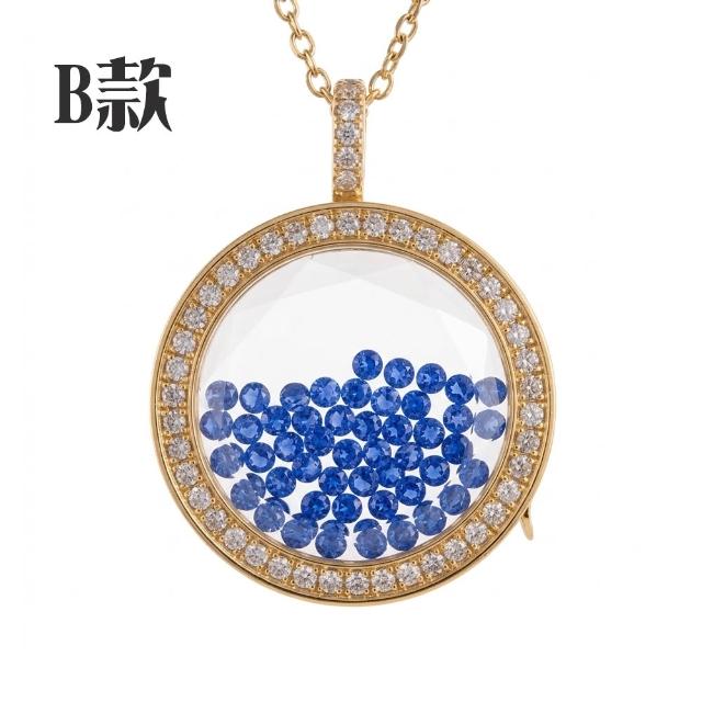 【Luster】38女王!天然寶石盒系列 藍寶石 長項鍊-任選(寶盒長項鍊珍藏心意)