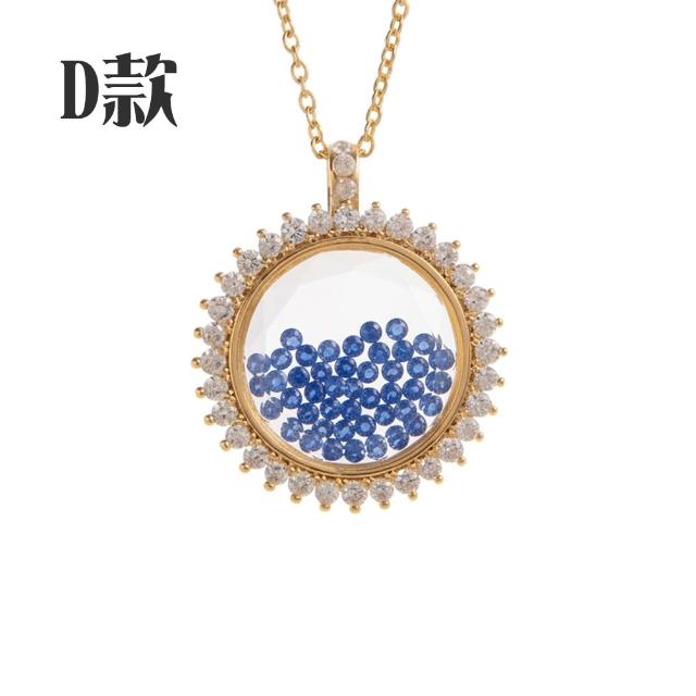 【Luster】38女王!天然寶石盒系列 藍寶石 長項鍊-任選(寶盒長項鍊珍藏心意)