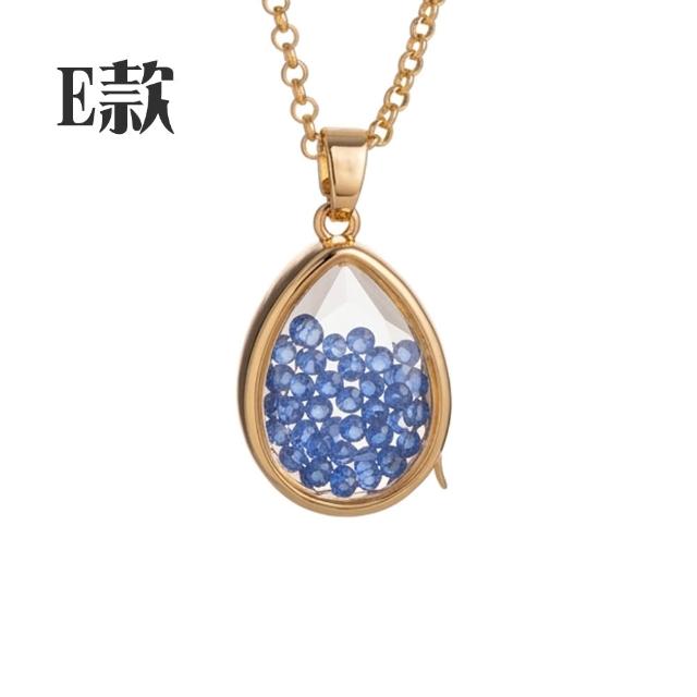 【Luster】38女王!天然寶石盒系列 藍寶石 長項鍊-任選(寶盒長項鍊珍藏心意)