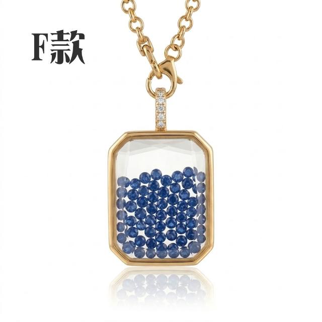 【Luster】38女王!天然寶石盒系列 藍寶石 長項鍊-任選(寶盒長項鍊珍藏心意)