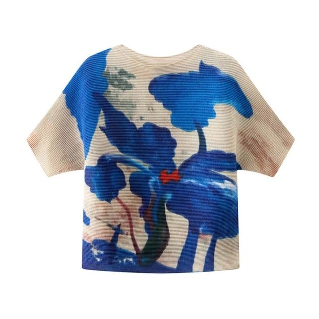 【巴黎精品】巴黎精品 現貨+預購 三宅風皺褶衣服褶皺上衣彈力女裝大尺碼(拚色設計寬鬆女T恤12色b2a3)