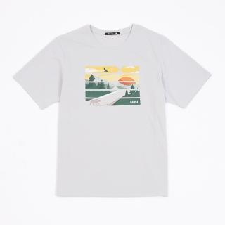 【ADISI】男UPF50+防曬抑菌全彩轉印短袖排汗衣AL2611013 冷灰 M-2XL｜抗UV 吸濕排汗 防臭 彈性 上衣
