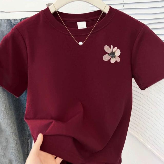 【初色】休閒寬鬆圓領短袖條紋塗鴉印花百搭T恤女上衣-11款任選-19346(M-2XL可選)