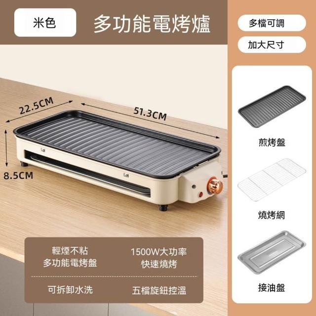 【XINGMU 興沐】室內不沾電烤盤燒烤架（室內燒烤架/家用烤肉機/不沾烤鍋/烤串機）