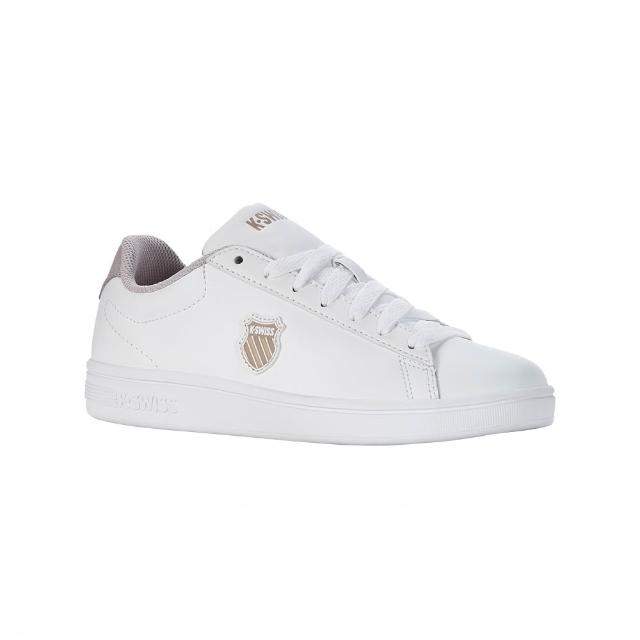 【K-SWISS】經典盾牌真皮小白鞋 COURT SHIELD 百搭 休閒鞋 男女 多色選擇 (06599/96599)