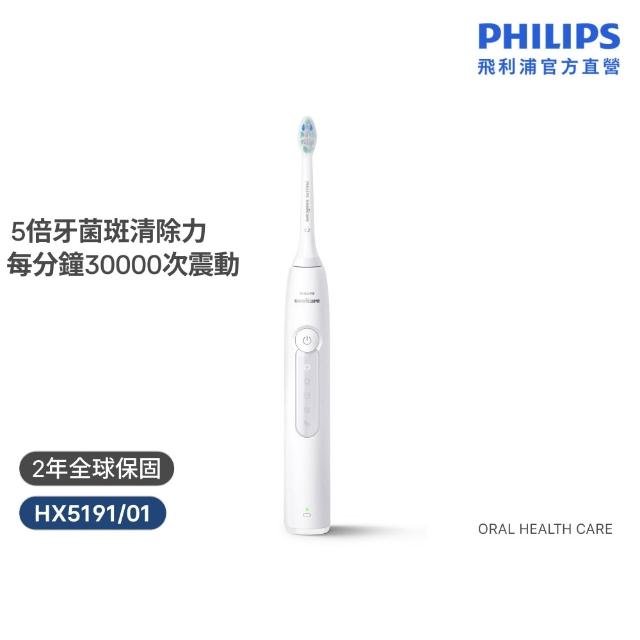 【Philips 飛利浦】HX5191 Sonicare舒適潔淨音波電動牙刷 2入組(2色任選/智能提醒/5種模式/官方直營)