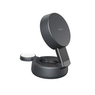 【BELKIN】Ultra Charge pro Qi2 25W 2合1 折疊磁吸充電器(WIZ043)