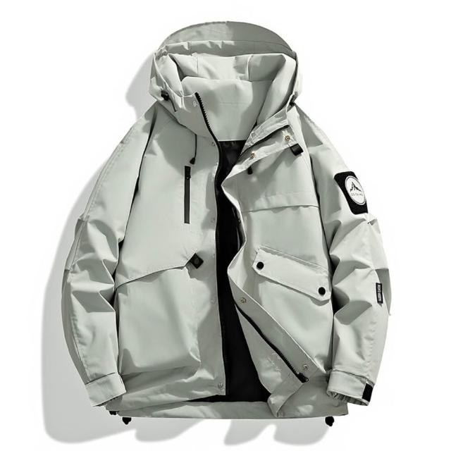 【巴黎精品】現貨限搶 衝鋒衣工裝連帽夾克(春秋薄款機能防風防水透氣衝鋒男外套9色b1a34)