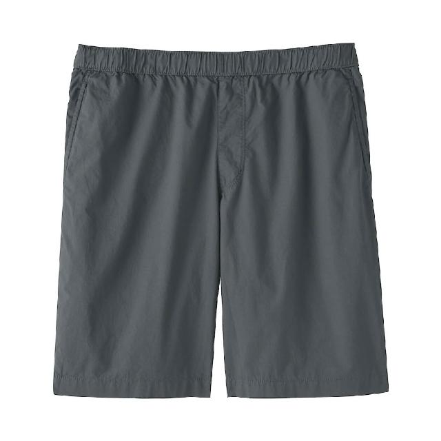 【MUJI 無印良品】男水洗平織布舒適短褲(墨灰/黑色/米色/煙燻粉/卡其綠/煙燻藍/深藍/灰棕)