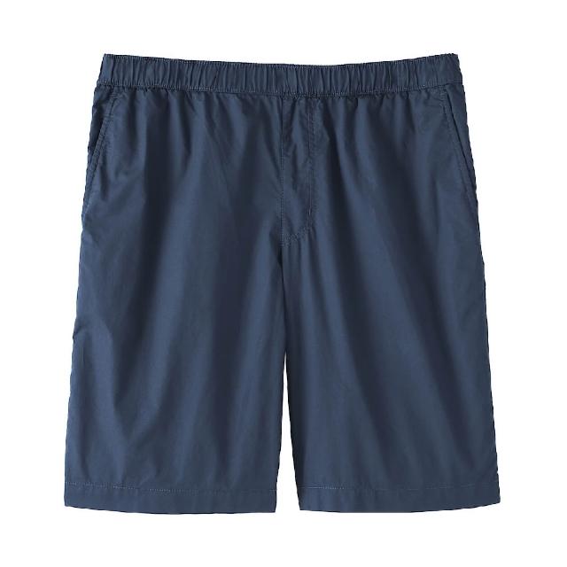 【MUJI 無印良品】男水洗平織布舒適短褲(墨灰/黑色/米色/煙燻粉/卡其綠/煙燻藍/深藍/灰棕)
