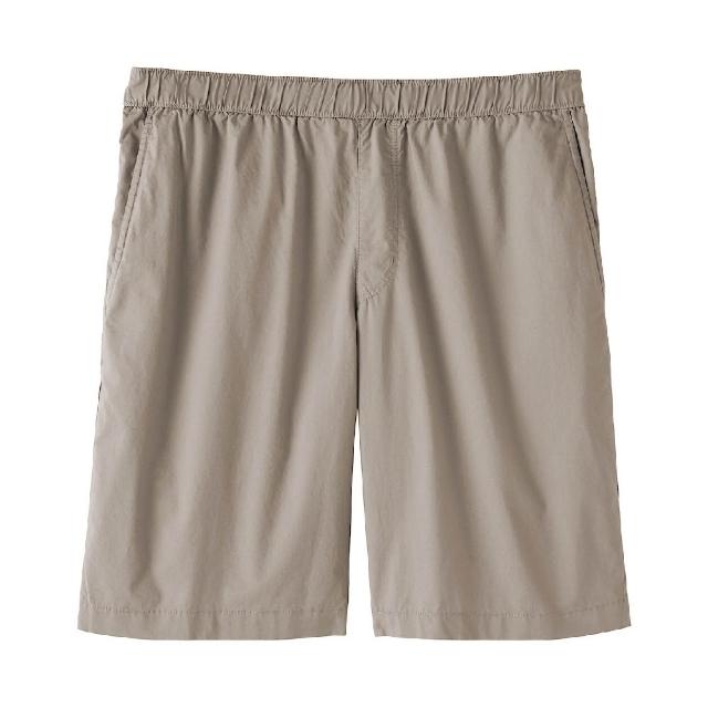 【MUJI 無印良品】男水洗平織布舒適短褲(墨灰/黑色/米色/煙燻粉/卡其綠/煙燻藍/深藍/灰棕)
