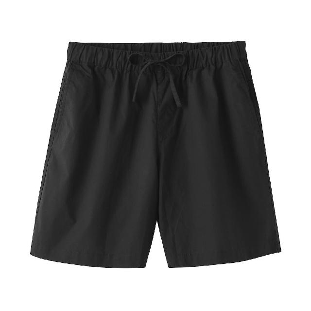 【MUJI 無印良品】女水洗平織布短褲(黑色/米色/卡其/煙燻粉/淺藍/暗藍)